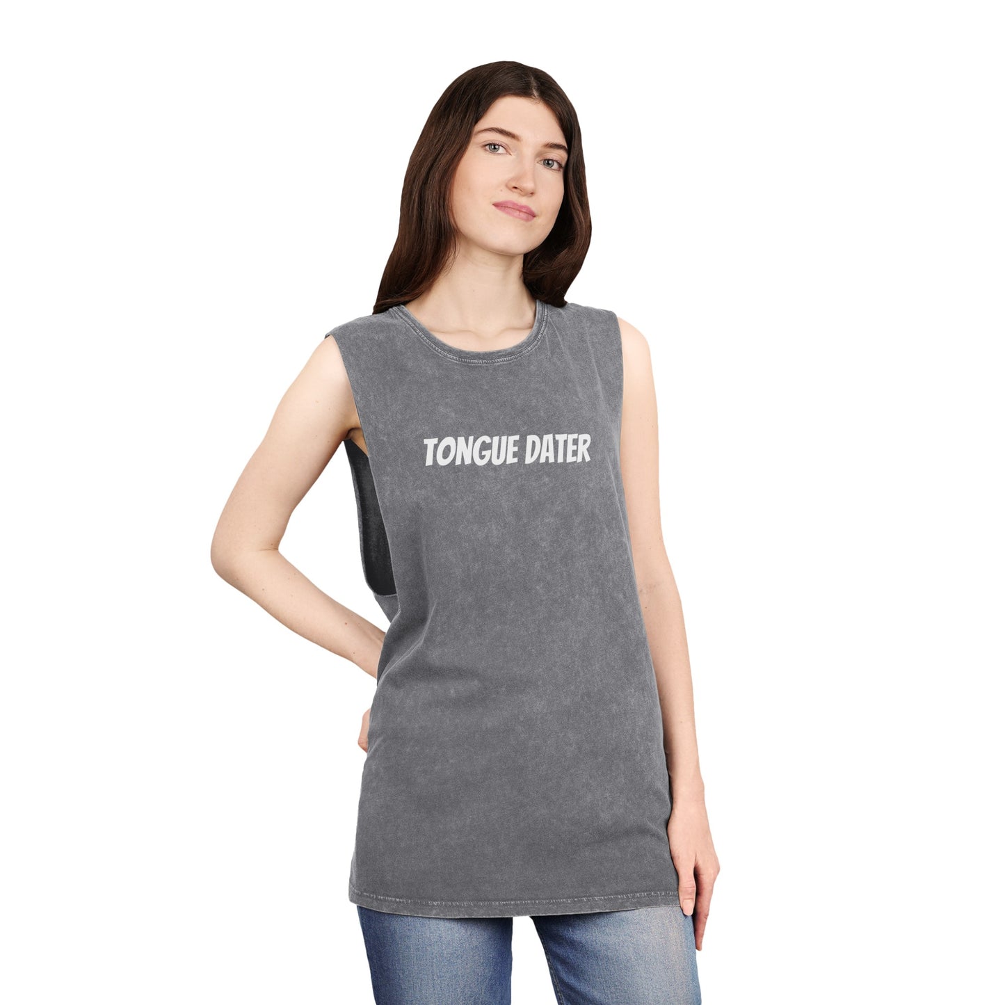 Unisex Stonewash Date Tank Top