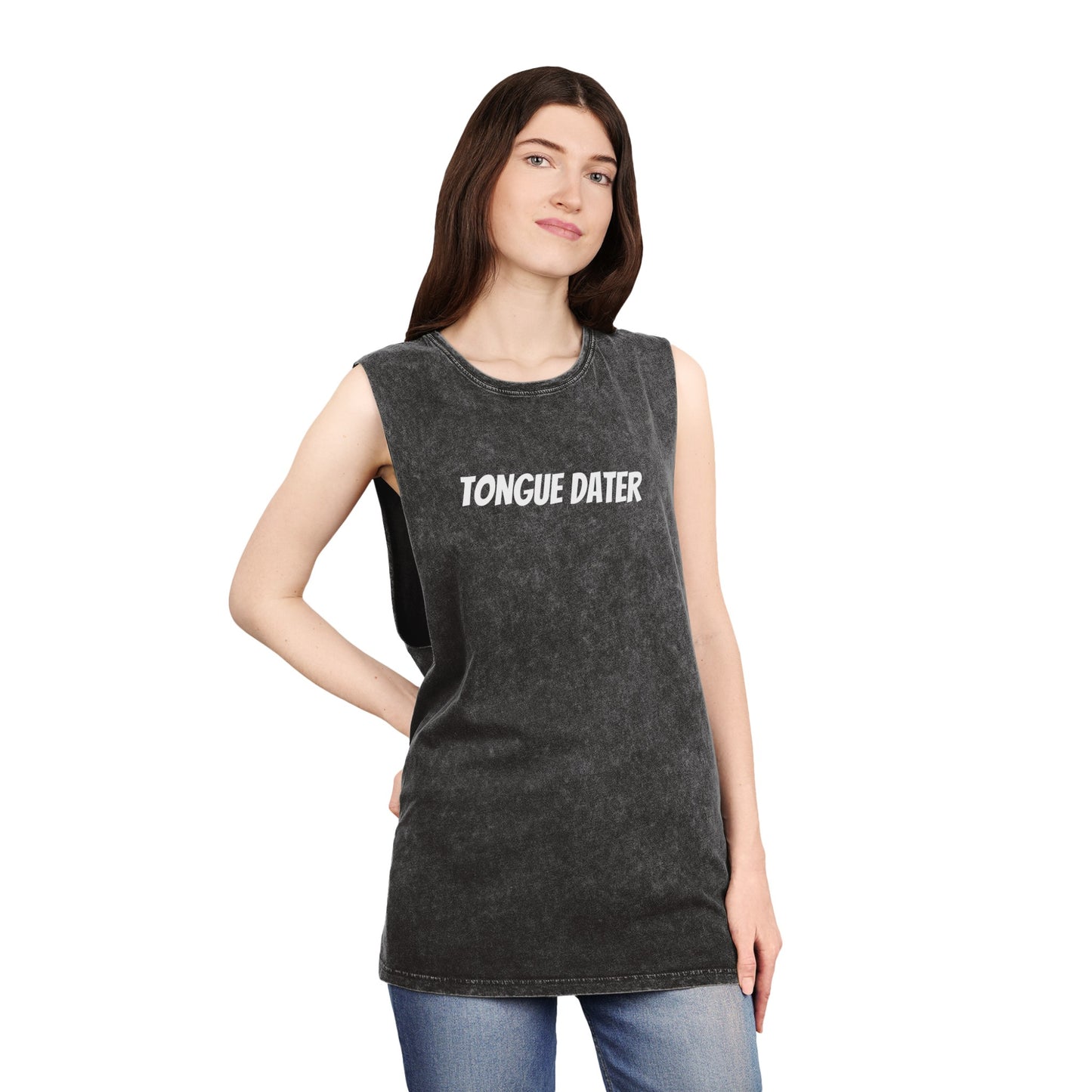 Unisex Stonewash Date  Tank Top