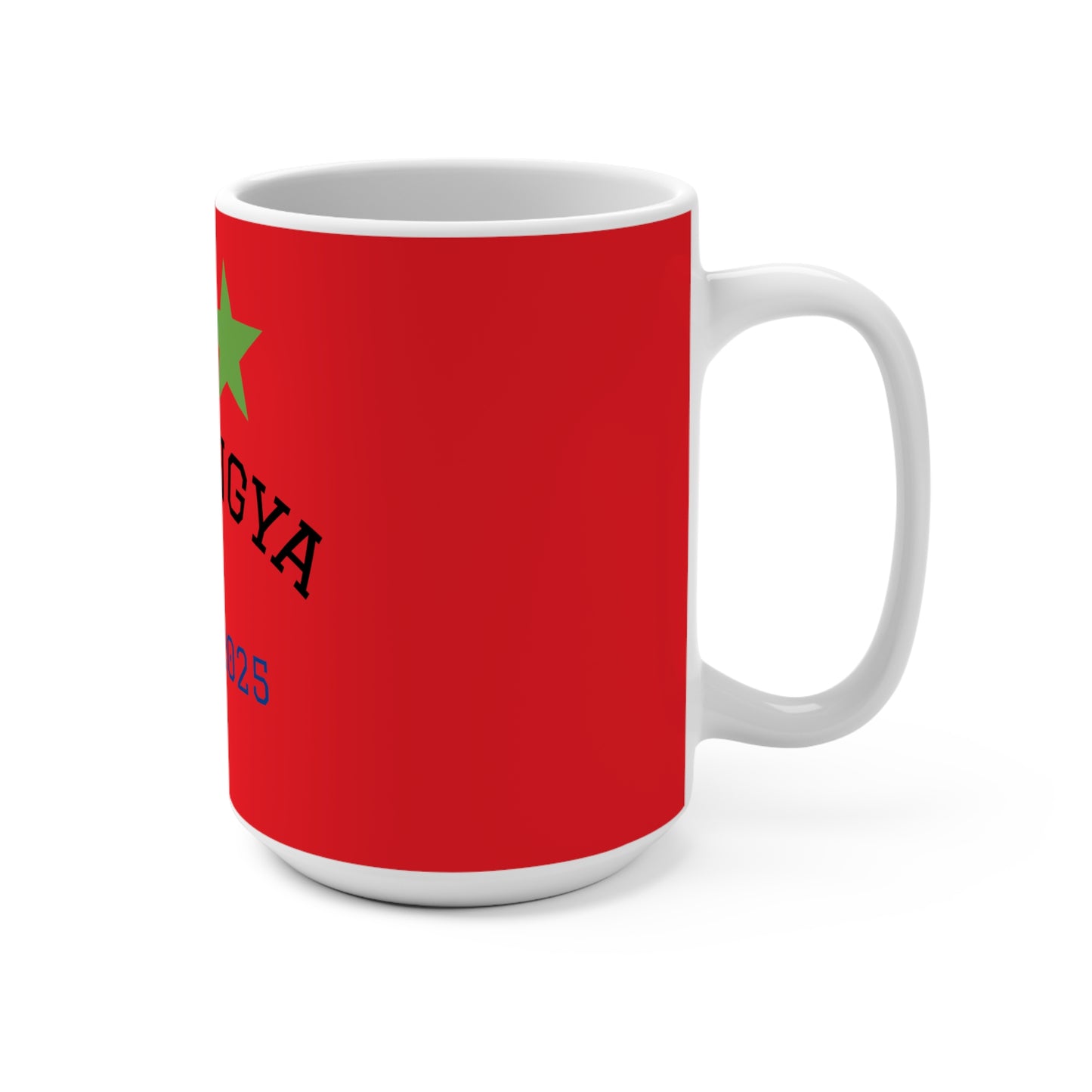 Thankya Red Mug, Coffee Cup for Home or Office, Perfect Gift for Holidays, Unique Drinkware, Est. 2025