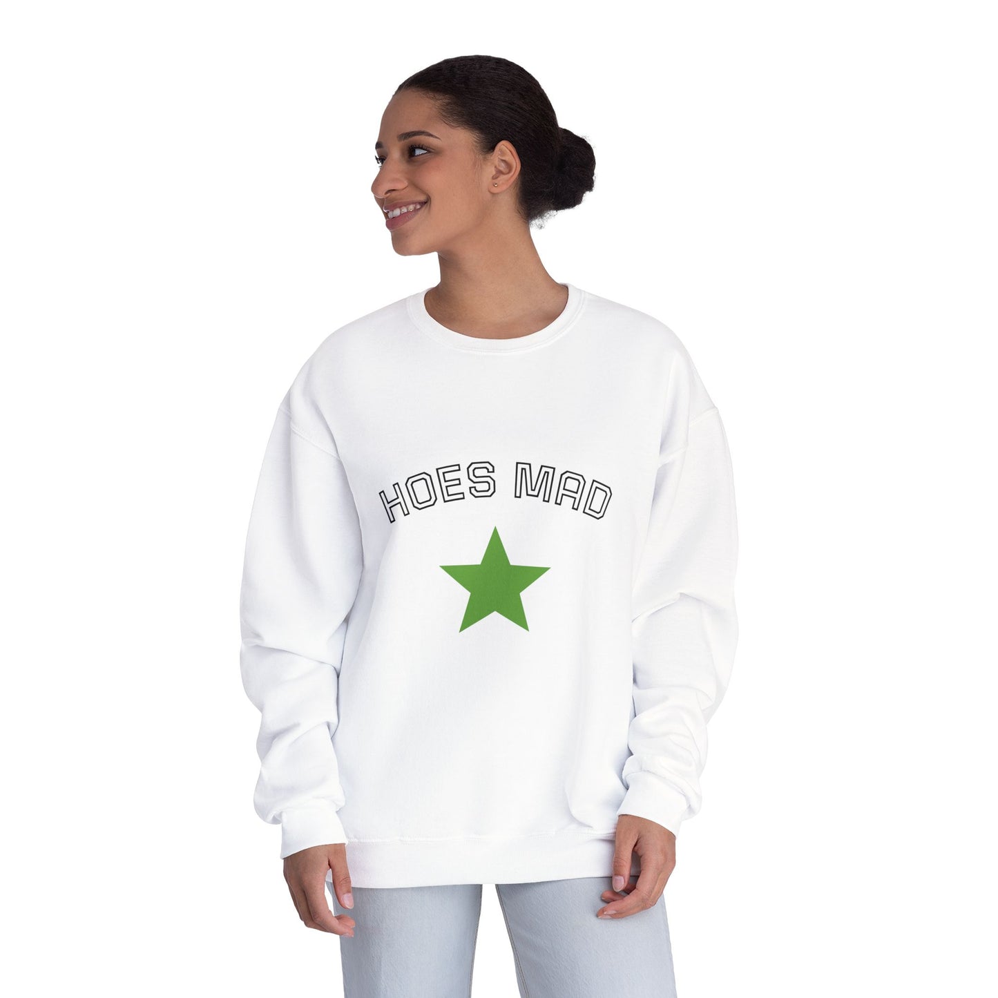 Hoes Mad Crewneck Sweatshirt for Unisex, Casual Wear, Gift for Friends, Comfortable Sweatshirt, Trendy Streetwear