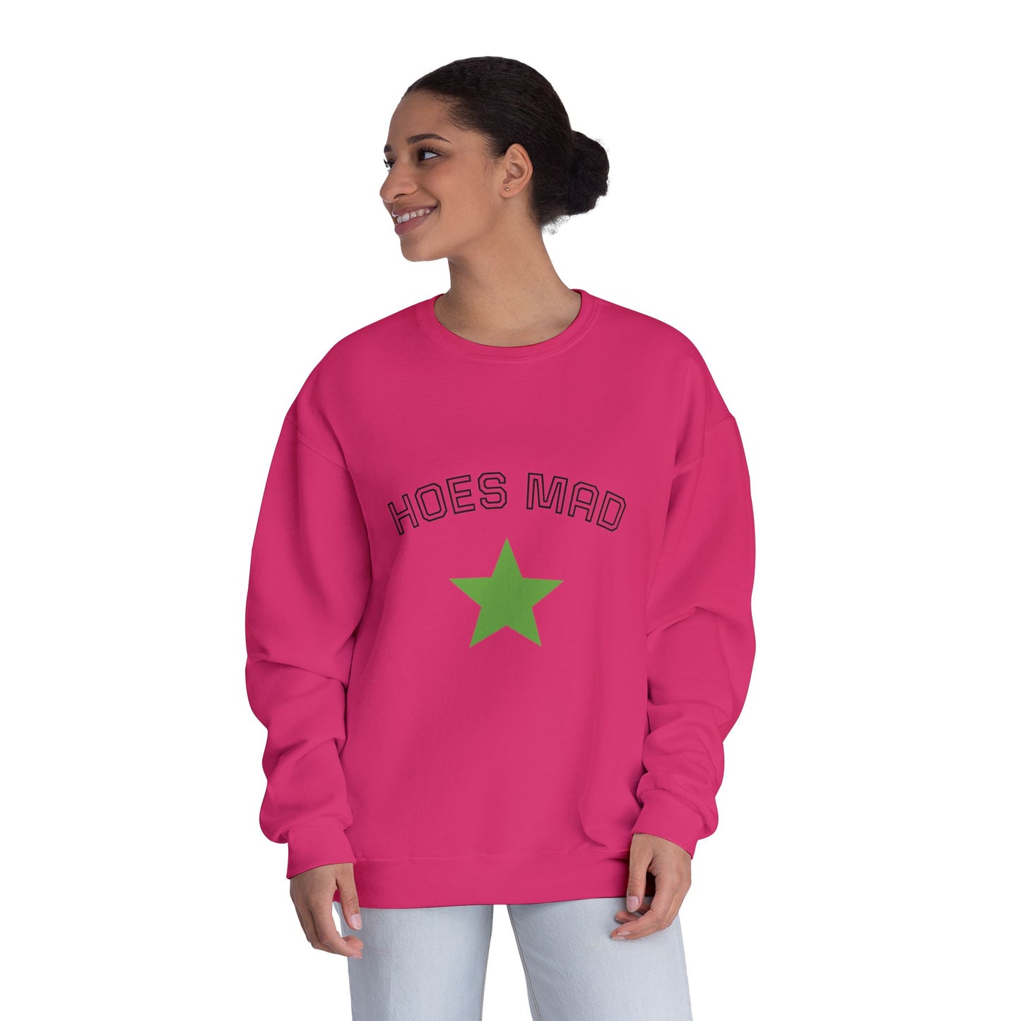 Hoes Mad Crewneck Sweatshirt for Unisex, Casual Wear, Gift for Friends, Comfortable Sweatshirt, Trendy Streetwear