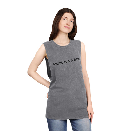 Unisex Stonewash Xxx Tank Top