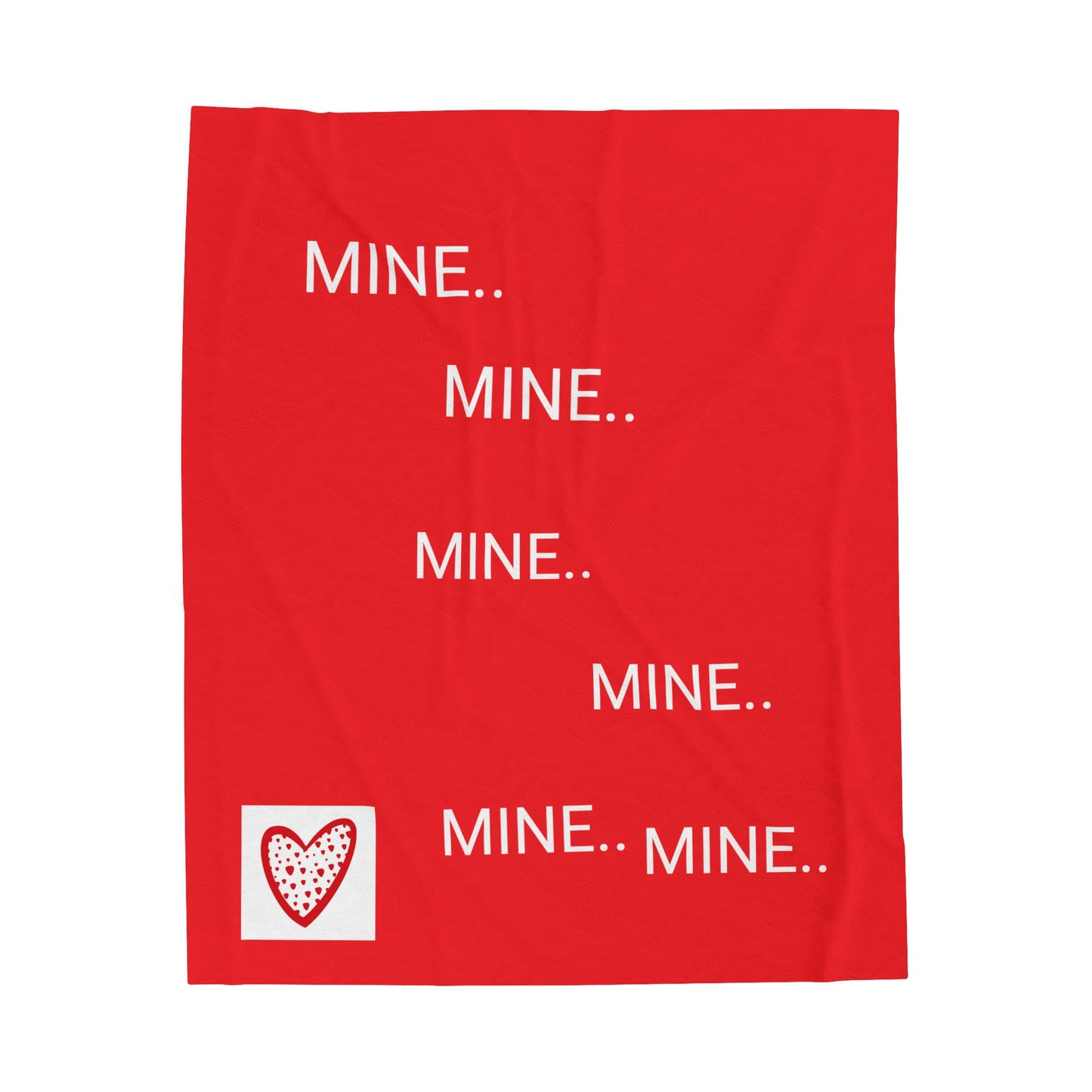 Cozy Goat Love Mine Velveteen Plush Blanket