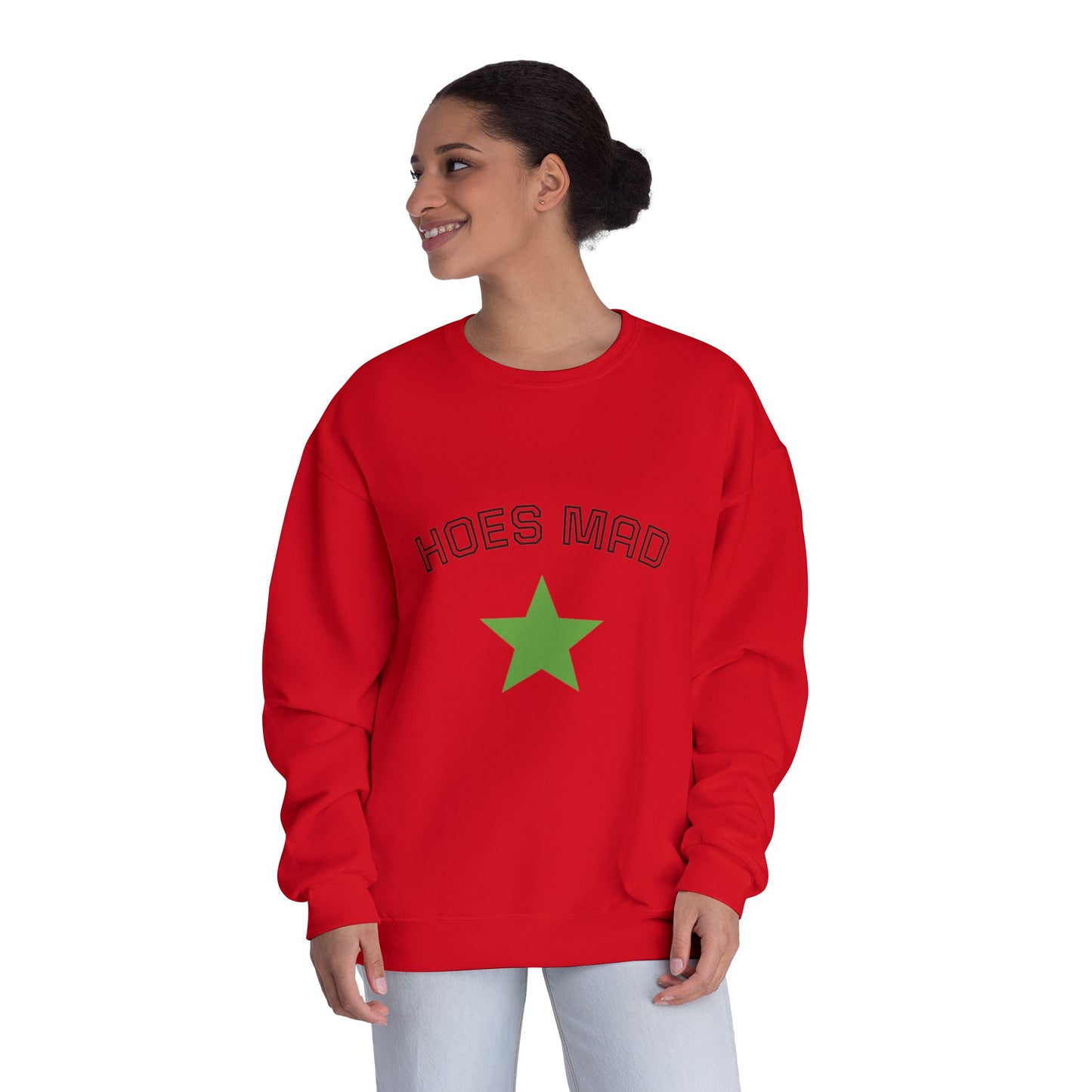 Hoes Mad Crewneck Sweatshirt for Unisex, Casual Wear, Gift for Friends, Comfortable Sweatshirt, Trendy Streetwear