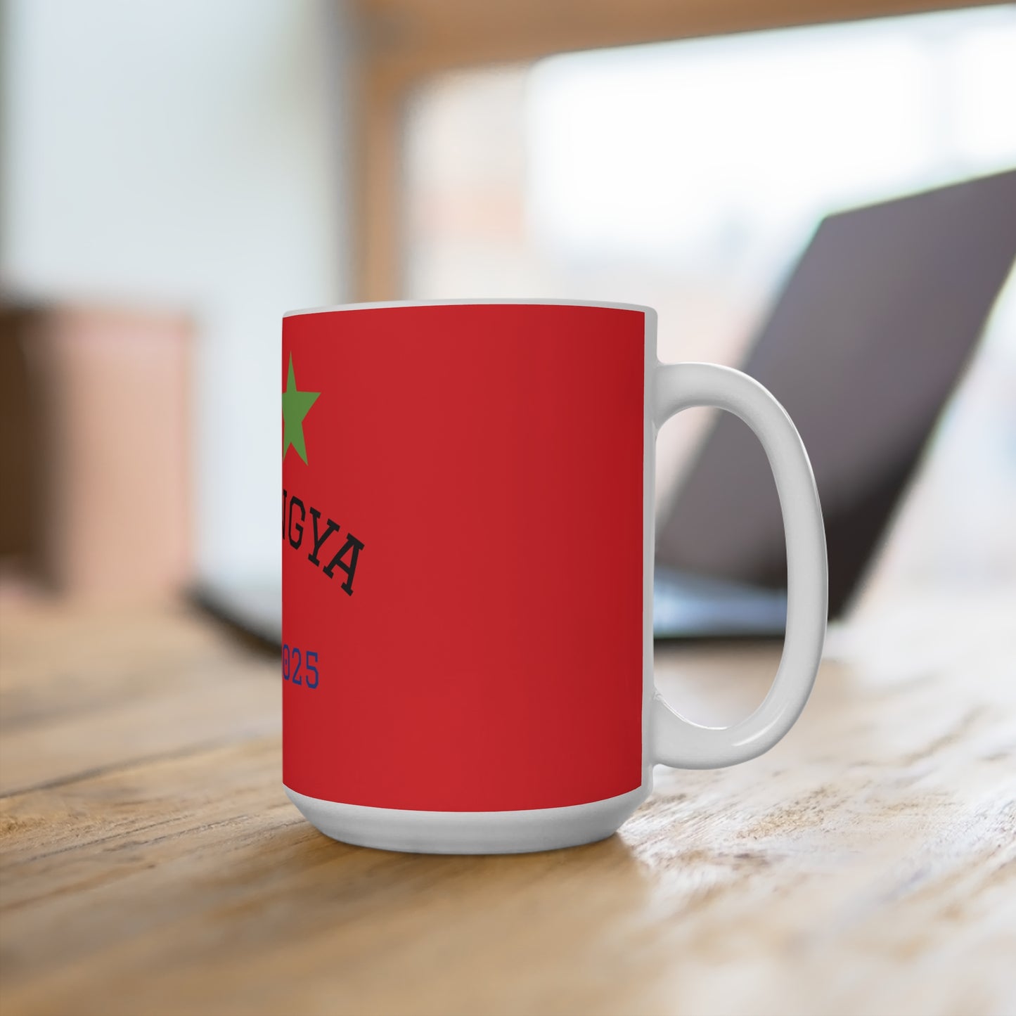 Thankya Red Mug, Coffee Cup for Home or Office, Perfect Gift for Holidays, Unique Drinkware, Est. 2025