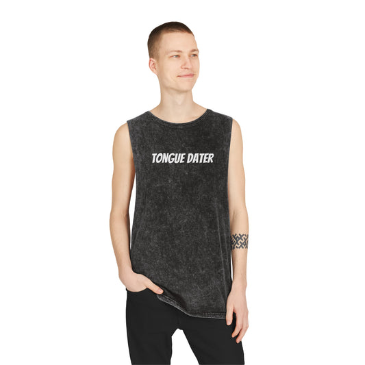 Unisex Stonewash Date  Tank Top