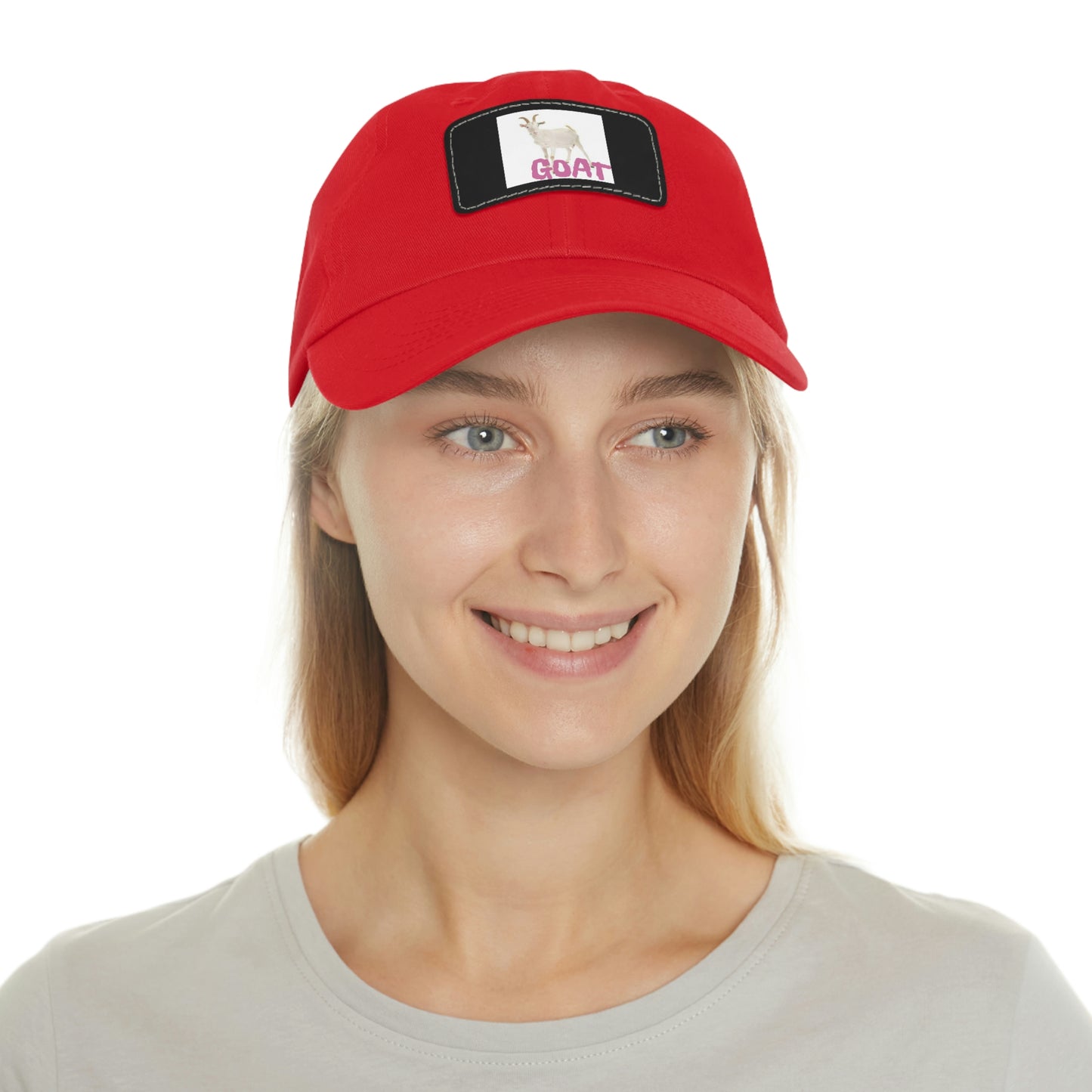 Goat  Hat with Leather Patch