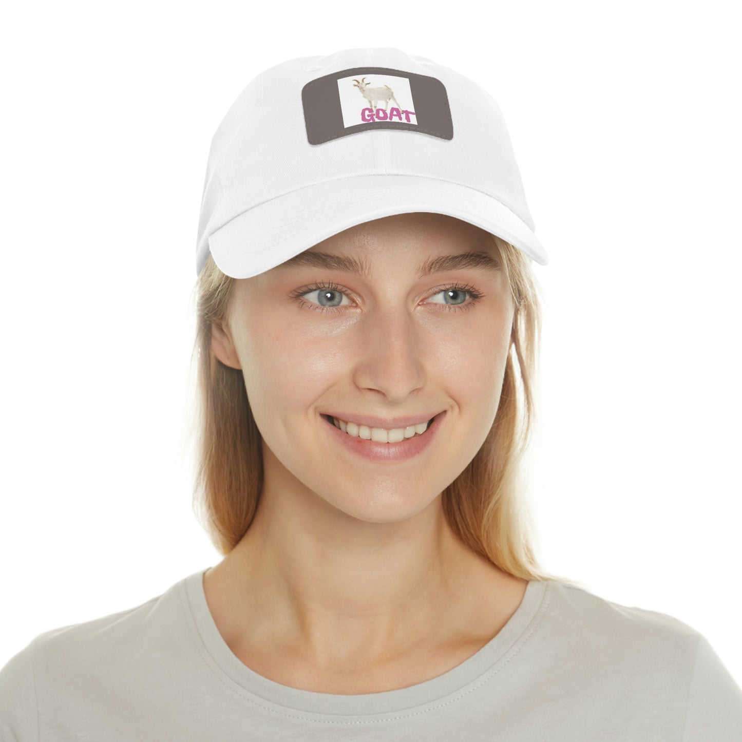 Goat  Hat with Leather Patch