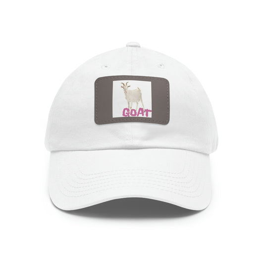 Goat  Hat with Leather Patch