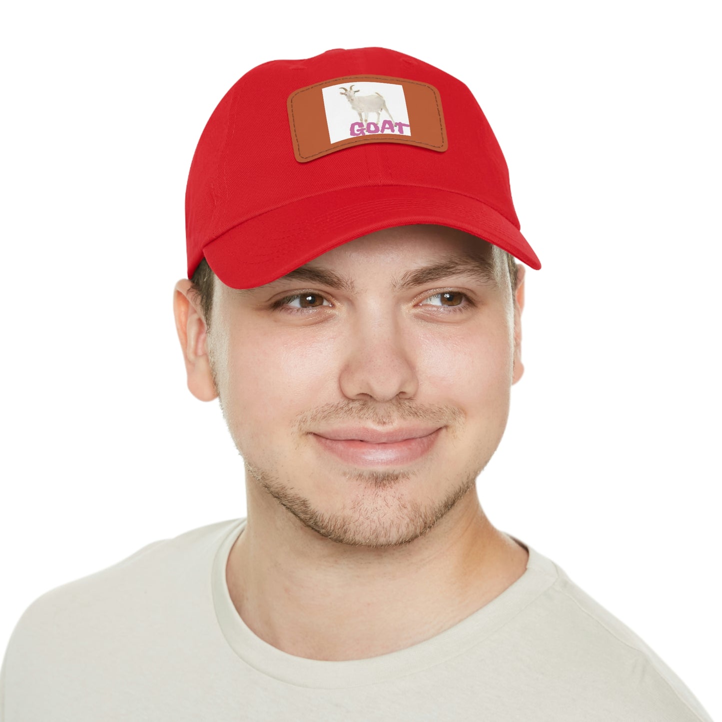 Goat  Hat with Leather Patch