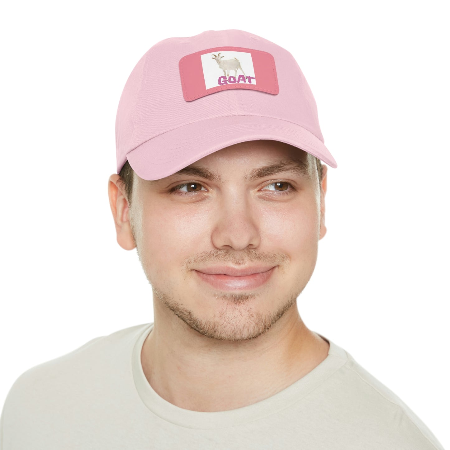 Goat  Hat with Leather Patch