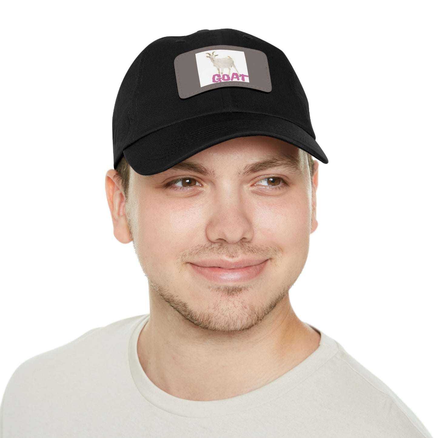 Goat  Hat with Leather Patch