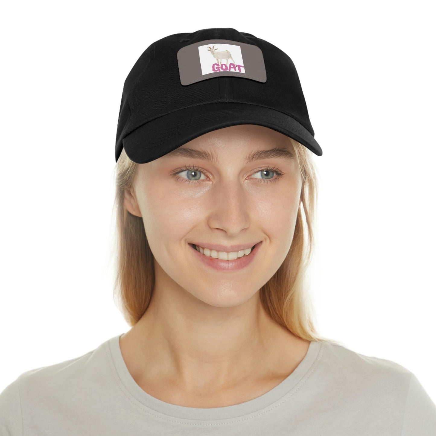Goat  Hat with Leather Patch