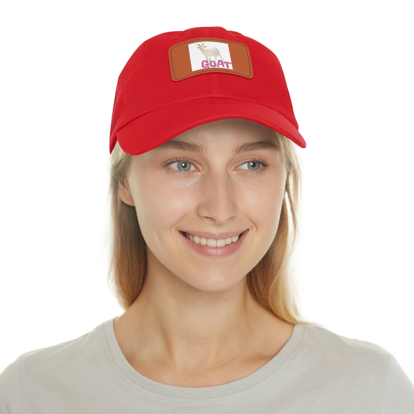 Goat  Hat with Leather Patch