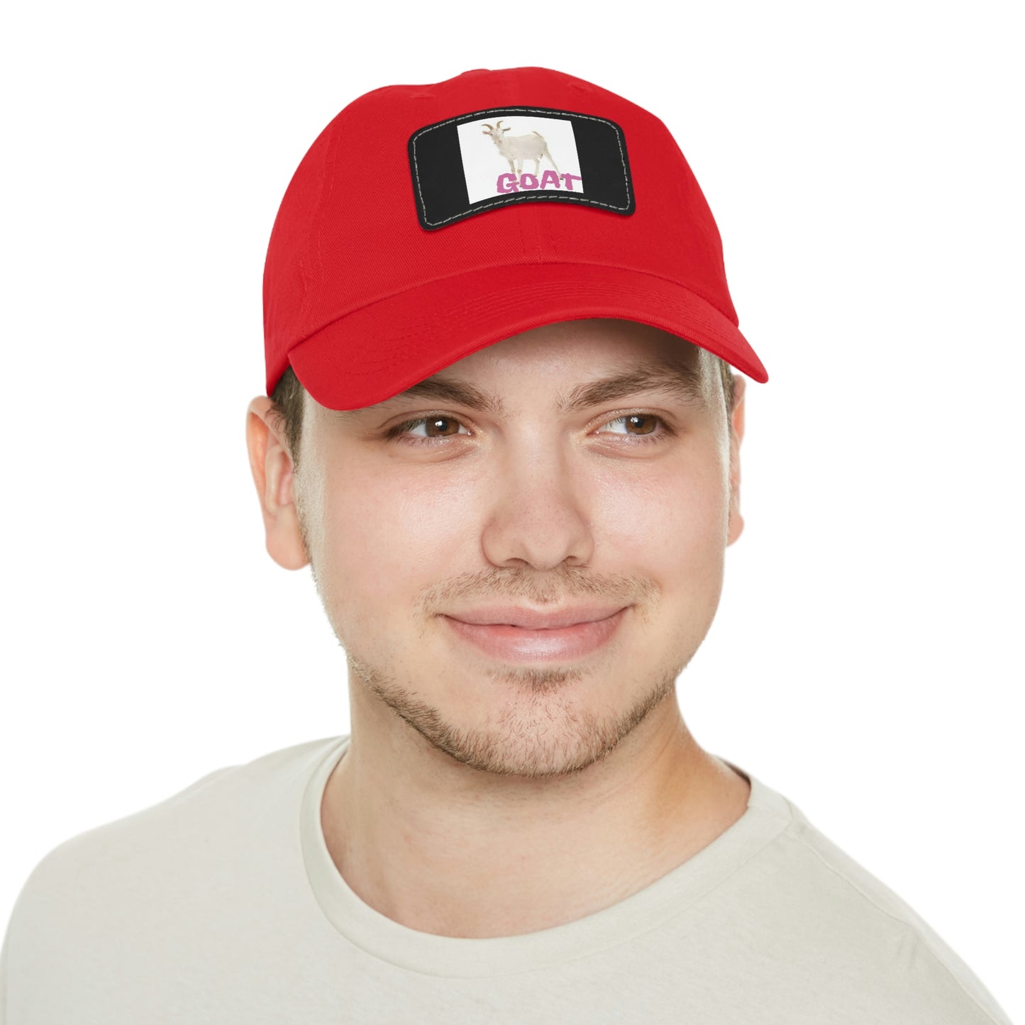 Goat  Hat with Leather Patch